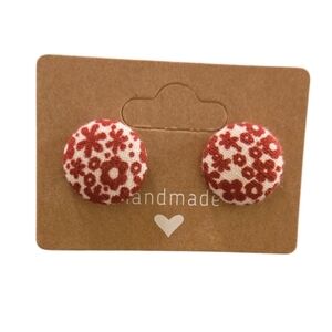 Floral Button Earrings